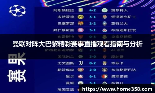 曼联对阵大巴黎精彩赛事直播观看指南与分析