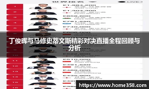 丁俊晖与马修史蒂文斯精彩对决直播全程回顾与分析